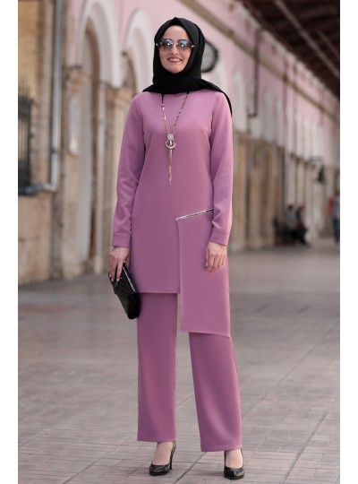 Derin Tesettür Takım - Gül Kurusu - Fuval Moda